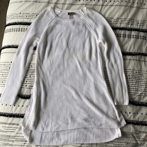 NWOT Tommy Bahama White Knit Tunic Sweater w/ Zip Sides